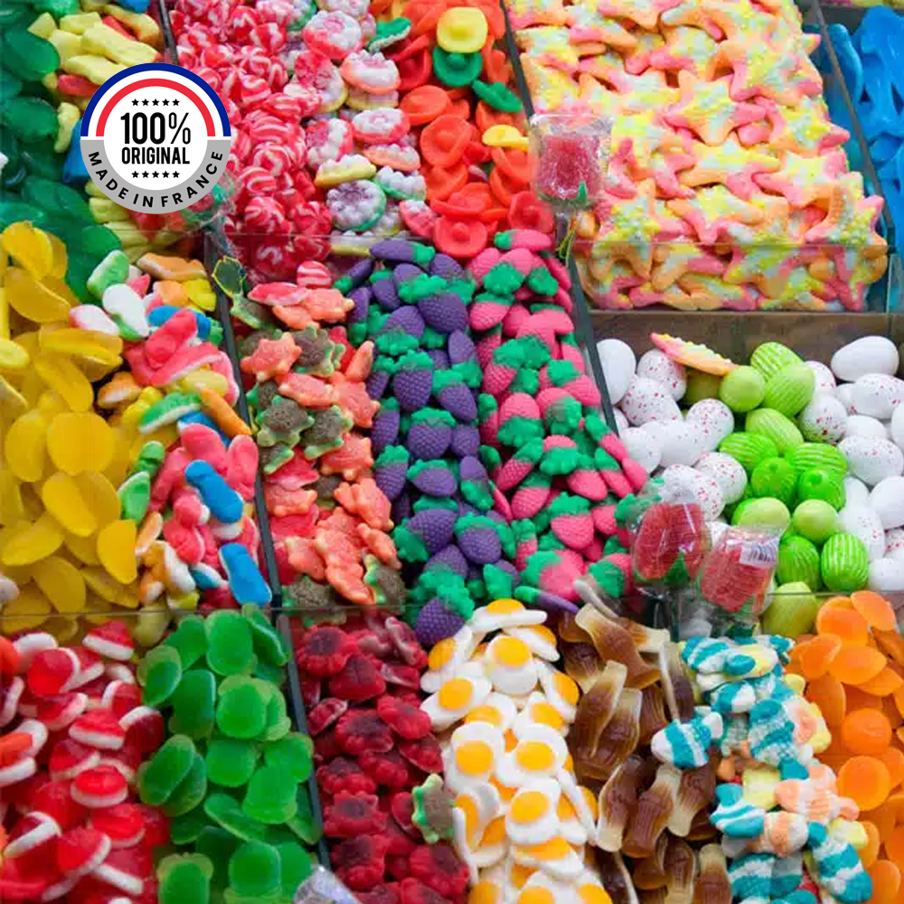 Stand d'Amour Bonbon avec des bonbons 100% Made in France